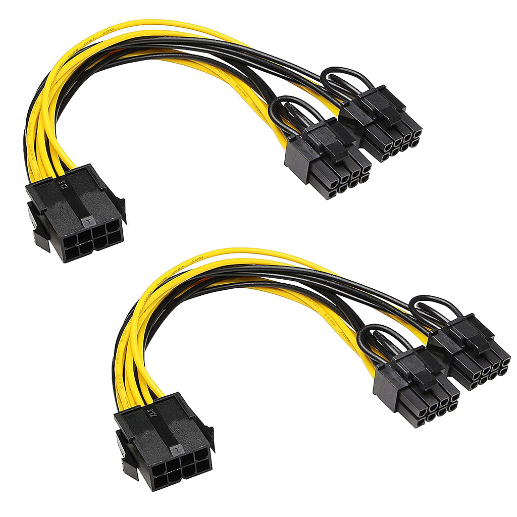 Eleboat® 8 Pin PCI-E to 2 PCI-E 8 Pin (6 Pin + 2 Pin) Power Cable, 30cm (2 pcs) Eleboat® 8 Pin PCI-E to 2 PCI-E 8 Pin (6 Pin + 2 Pin) Power Cable, 30cm (2 pcs)